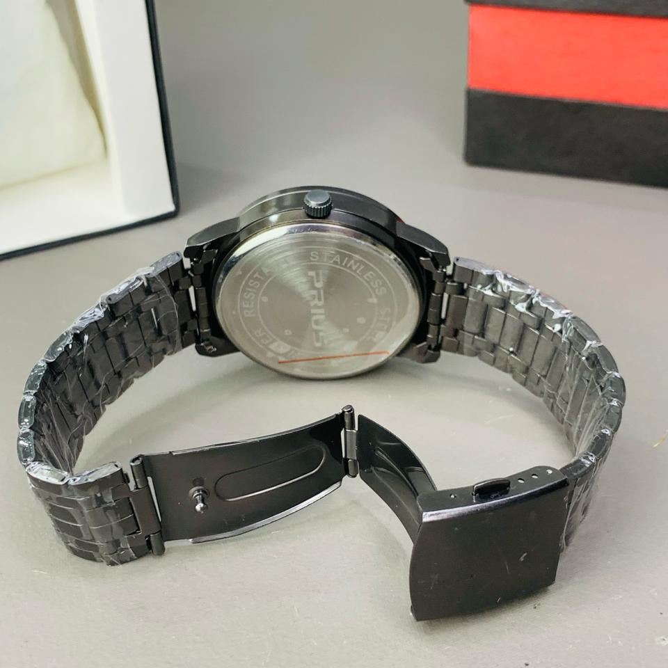 Black Stainless Steel Magnetic Ball Watch